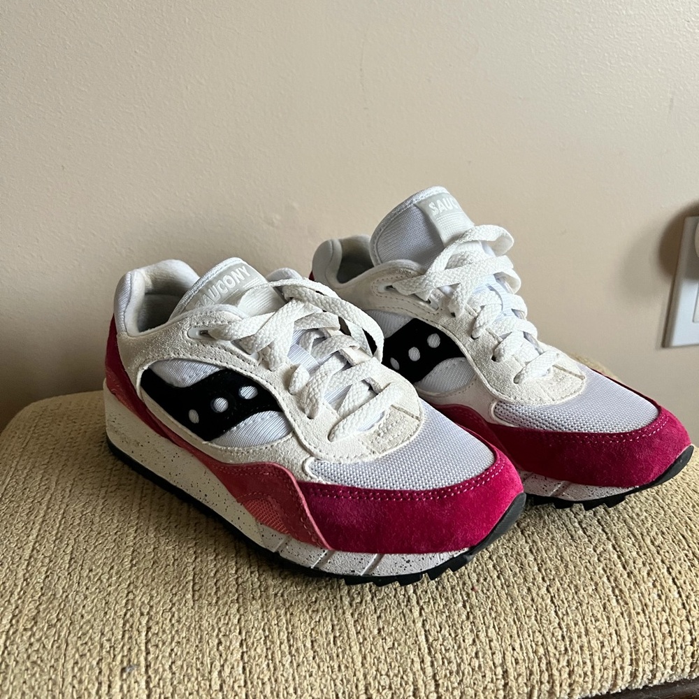 Saucony Red and White Athletic Shoes
